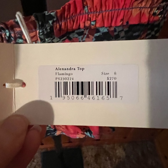 NWT Ulla Johnson Alexandra Top, Flamingo, size 8 - Picture 7 of 7